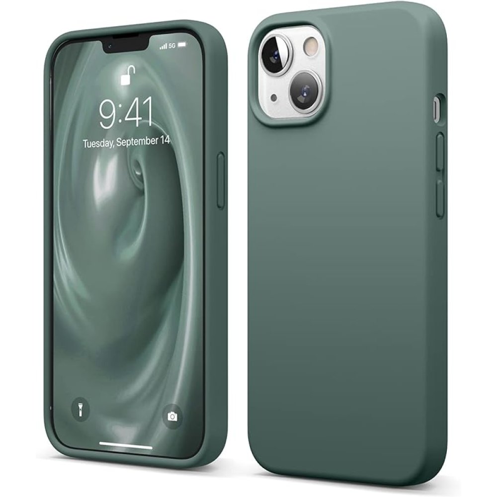  iPhone 13 Kılıf First Silikon - Koyu Yeşil
