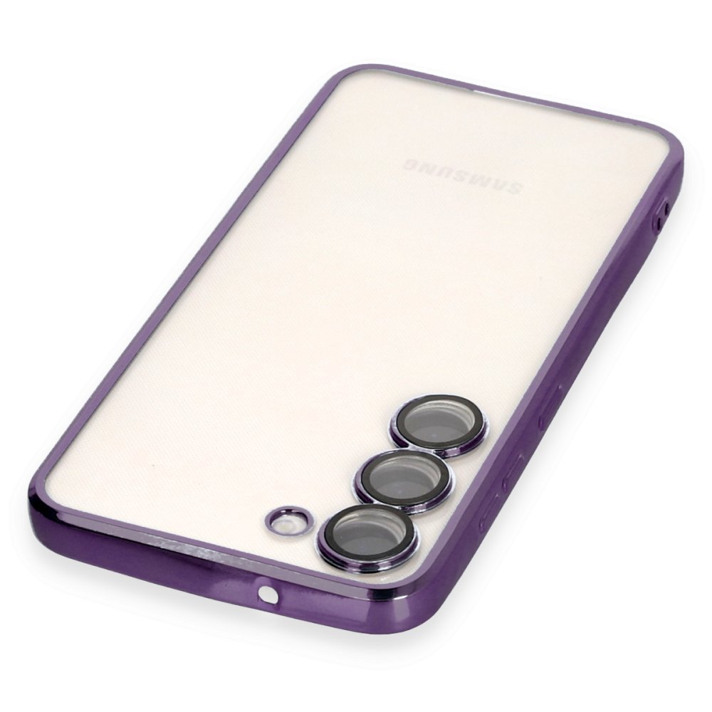  Samsung Galaxy S23 Plus Kılıf Razer Lensli Silikon - Mor