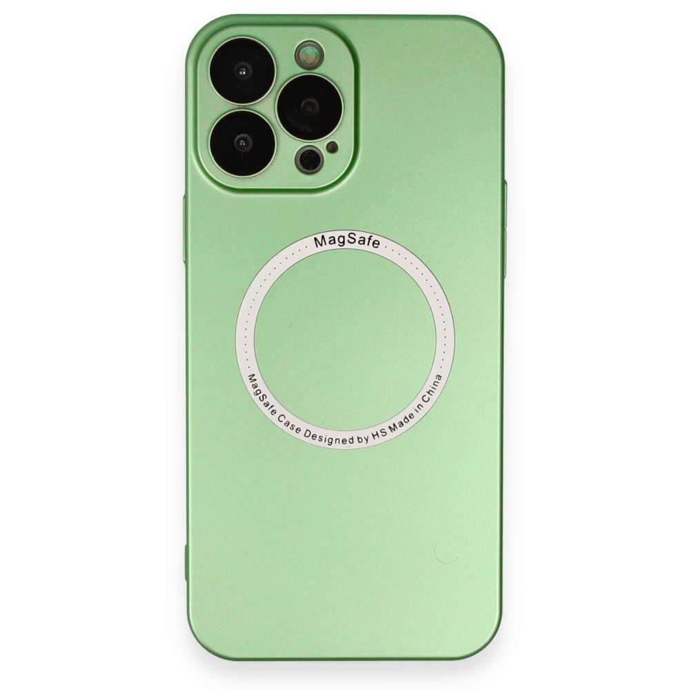  iPhone 13 Pro Kılıf Jack Magneticsafe Lens Silikon - Yeşil