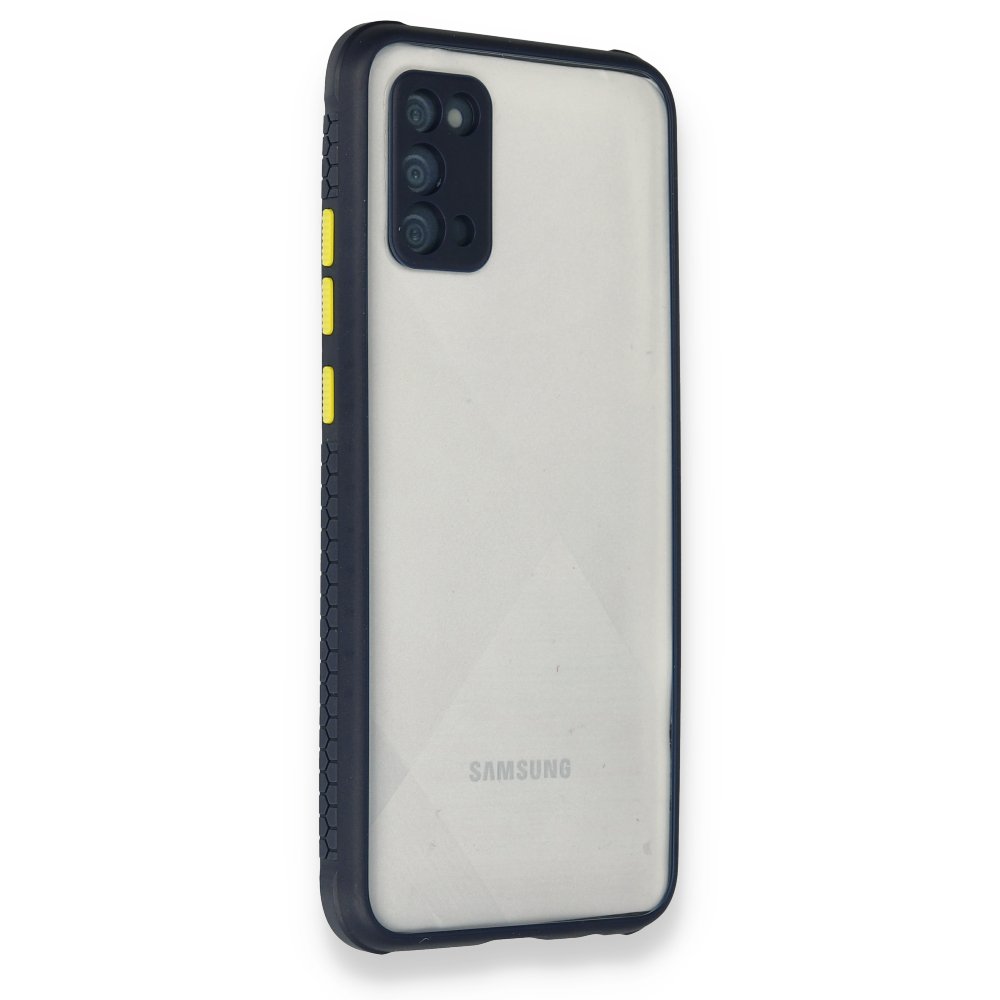  Samsung Galaxy A02S Kılıf Miami Şeffaf Silikon - Lacivert