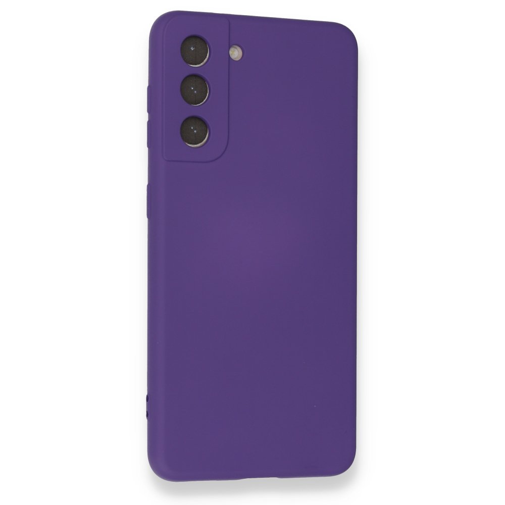  Samsung Galaxy S21 Kılıf Nano içi Kadife Silikon - Mor