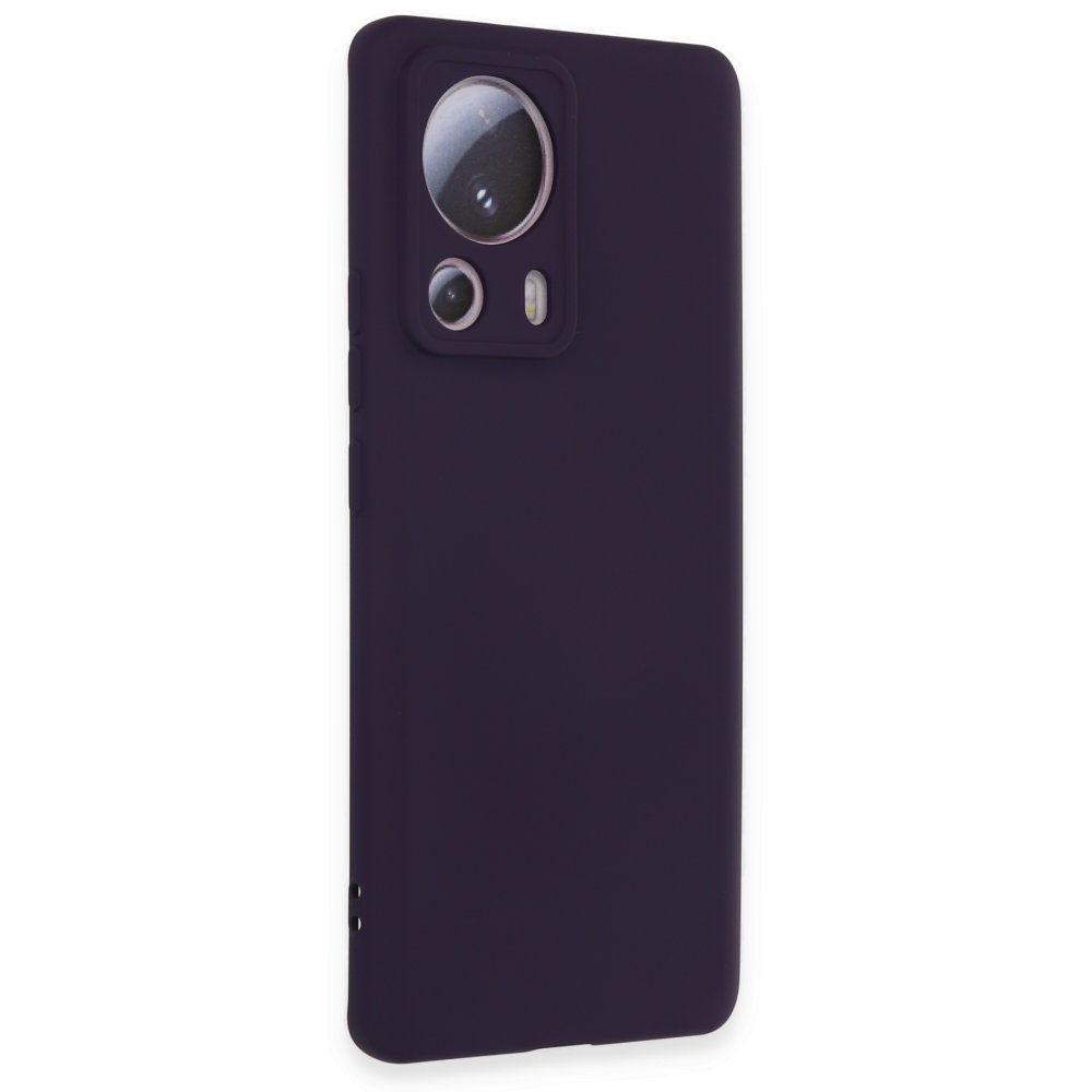 Xiaomi Mi 13 Lite Kılıf Nano içi Kadife Silikon - Mor Xiaomi Mi 13 Lite Kılıf Nano içi Kadife Silikon - Mor
