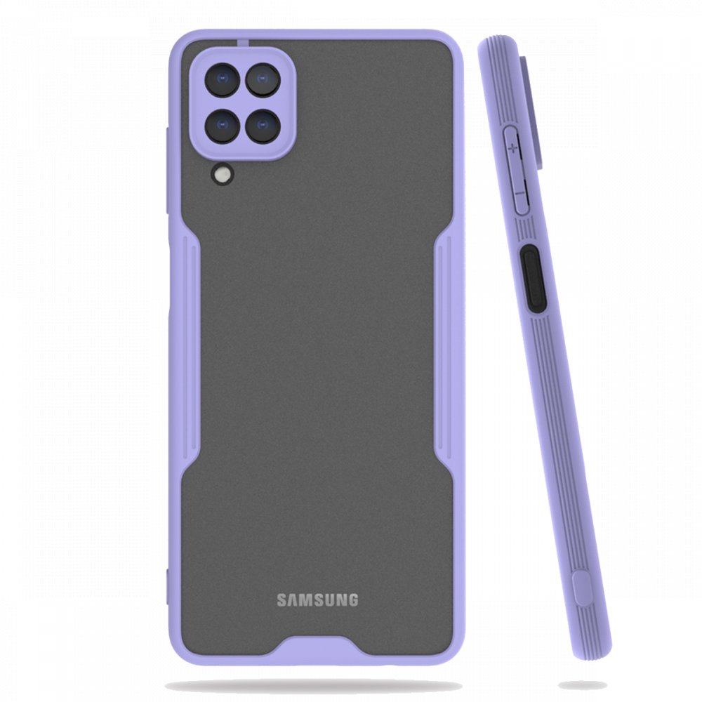  Samsung Galaxy M32 Kılıf Platin Silikon - Lila