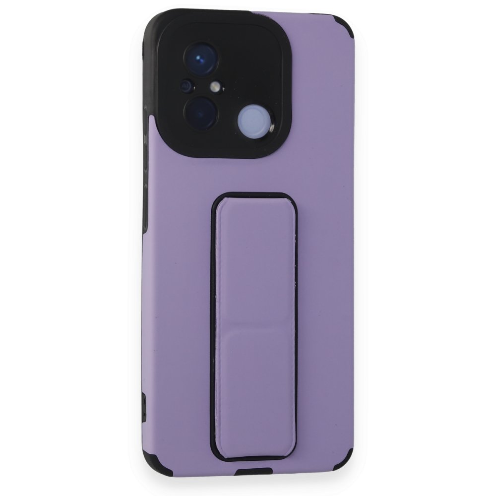 Redmi 12C Kılıf Mega Standlı Silikon - Lila