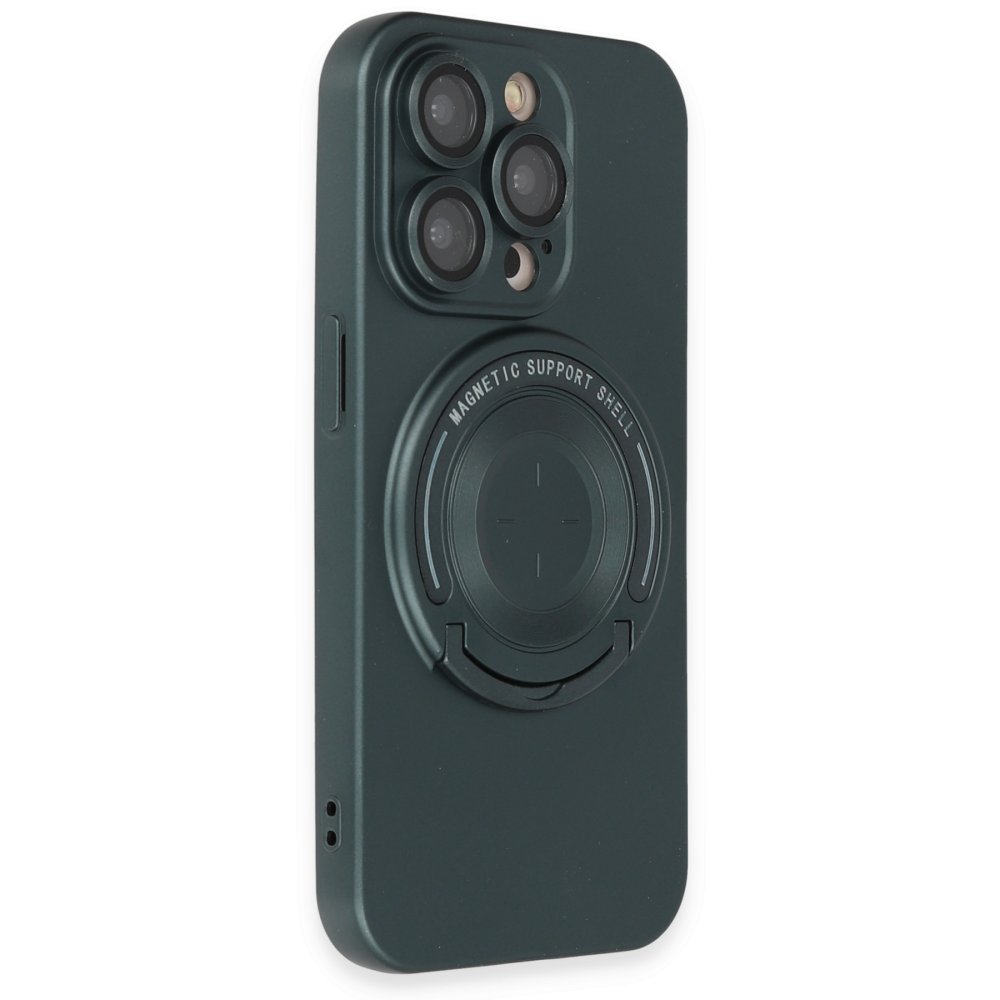  iPhone 13 Pro Kılıf Lukka Magneticsafe Kapak - Koyu Yeşil