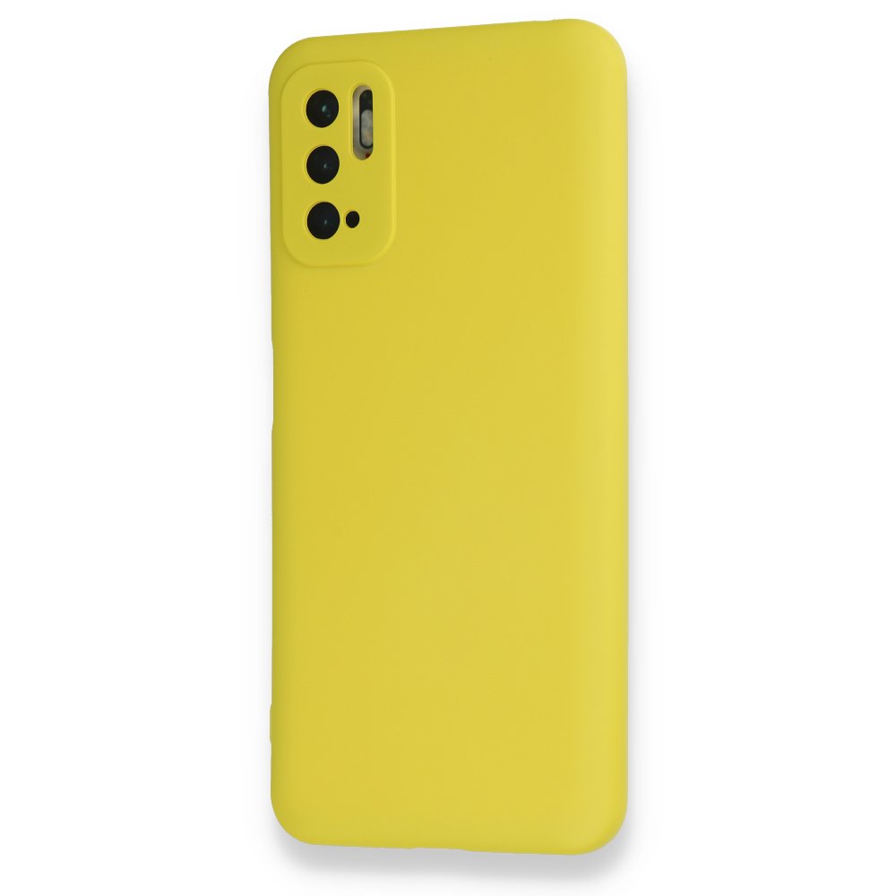  Xiaomi Poco M3 Pro Kılıf Nano içi Kadife Silikon - Sarı