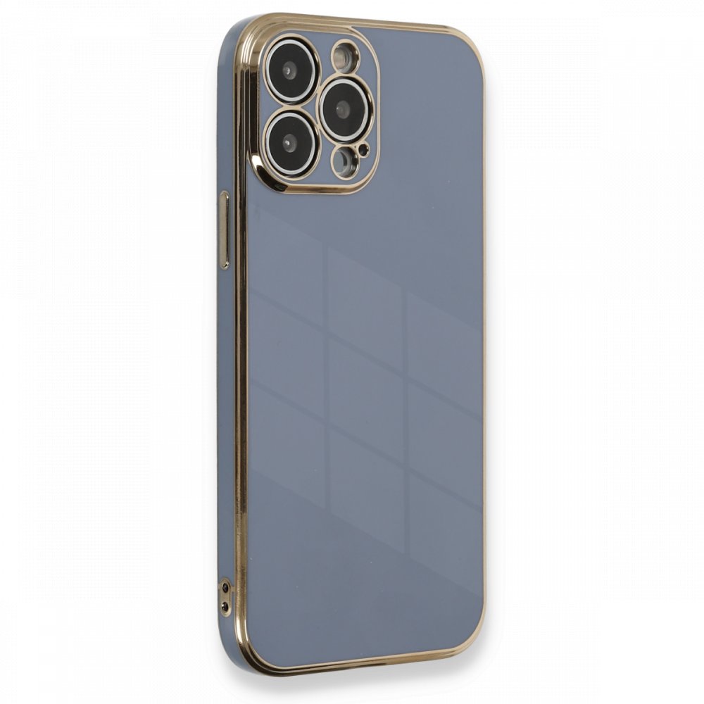  iPhone 13 Pro Max Kılıf Volet Silikon - Mavi