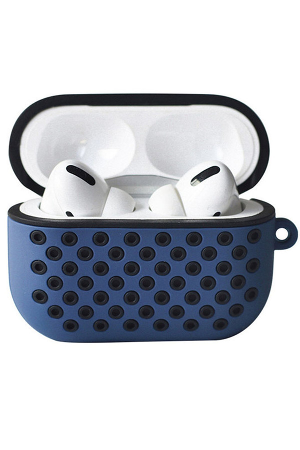 Airpods Pro (1.nesil) Spor Delikli Kılıf - Lacivert-Siyah Airpods Pro (1.nesil) Spor Delikli Kılıf - Lacivert-Siyah