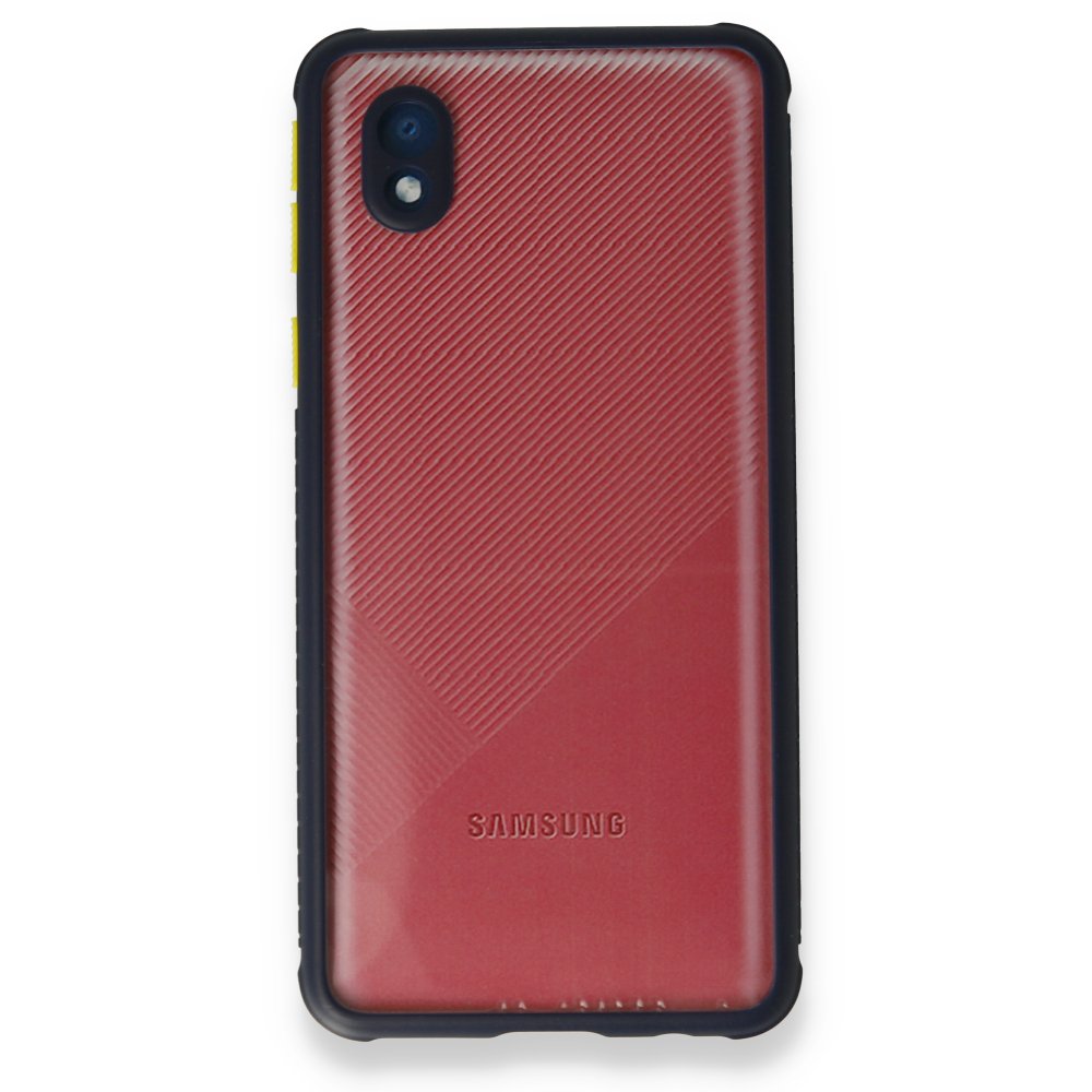 Samsung Galaxy A01 Core Kılıf Miami Şeffaf Silikon - Lacivert Samsung Galaxy A01 Core Kılıf Miami Şeffaf Silikon - Lacivert