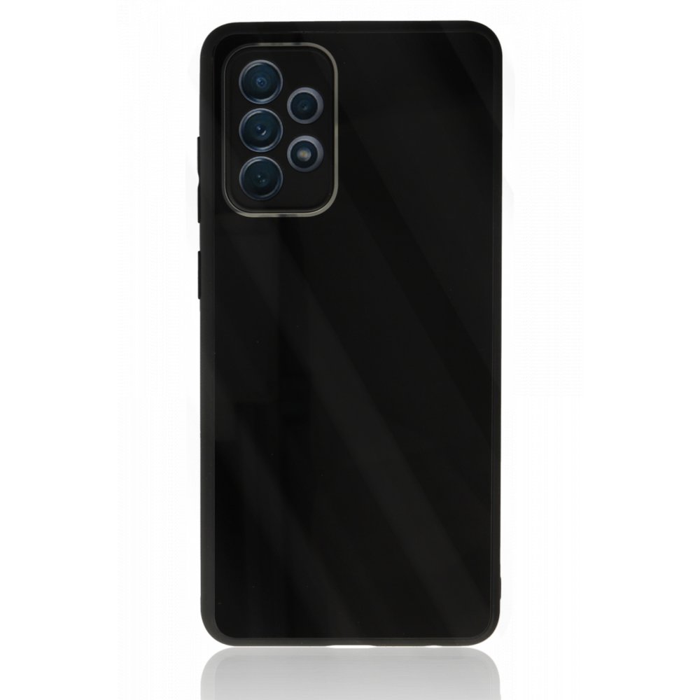  Samsung Galaxy A52S Kılıf Glass Kapak - Siyah