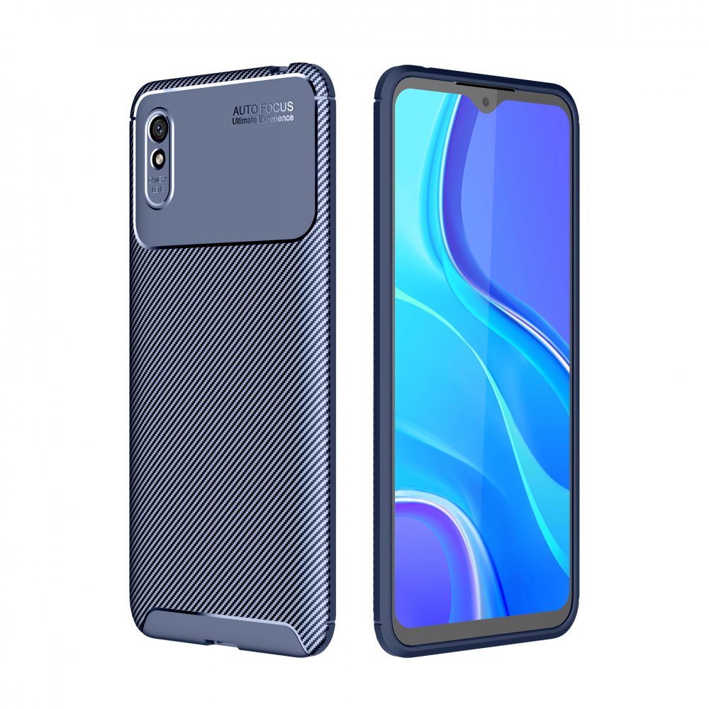 Redmi 9A Kılıf Auto Focus Karbon Kapak - Lacivert Redmi 9A Kılıf Auto Focus Karbon Kapak - Lacivert