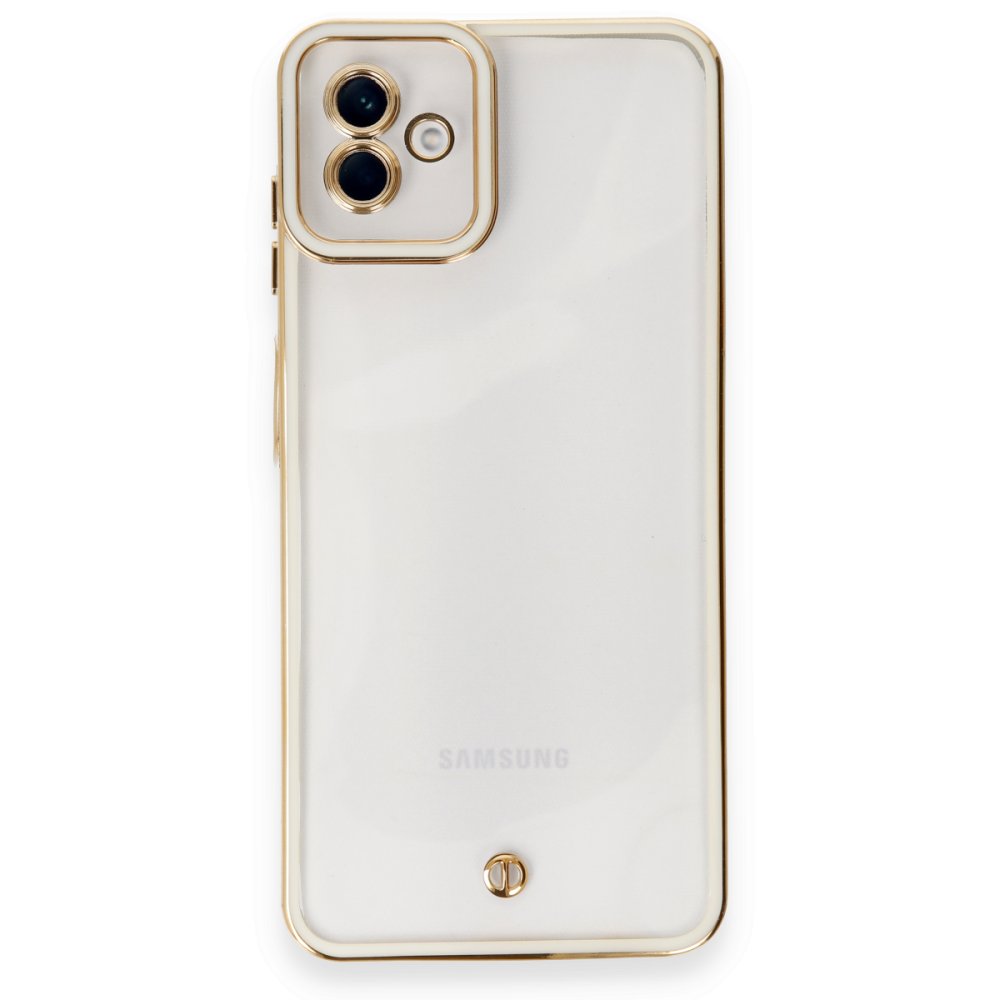  Samsung Galaxy A04 Kılıf Liva Lens Silikon - Beyaz
