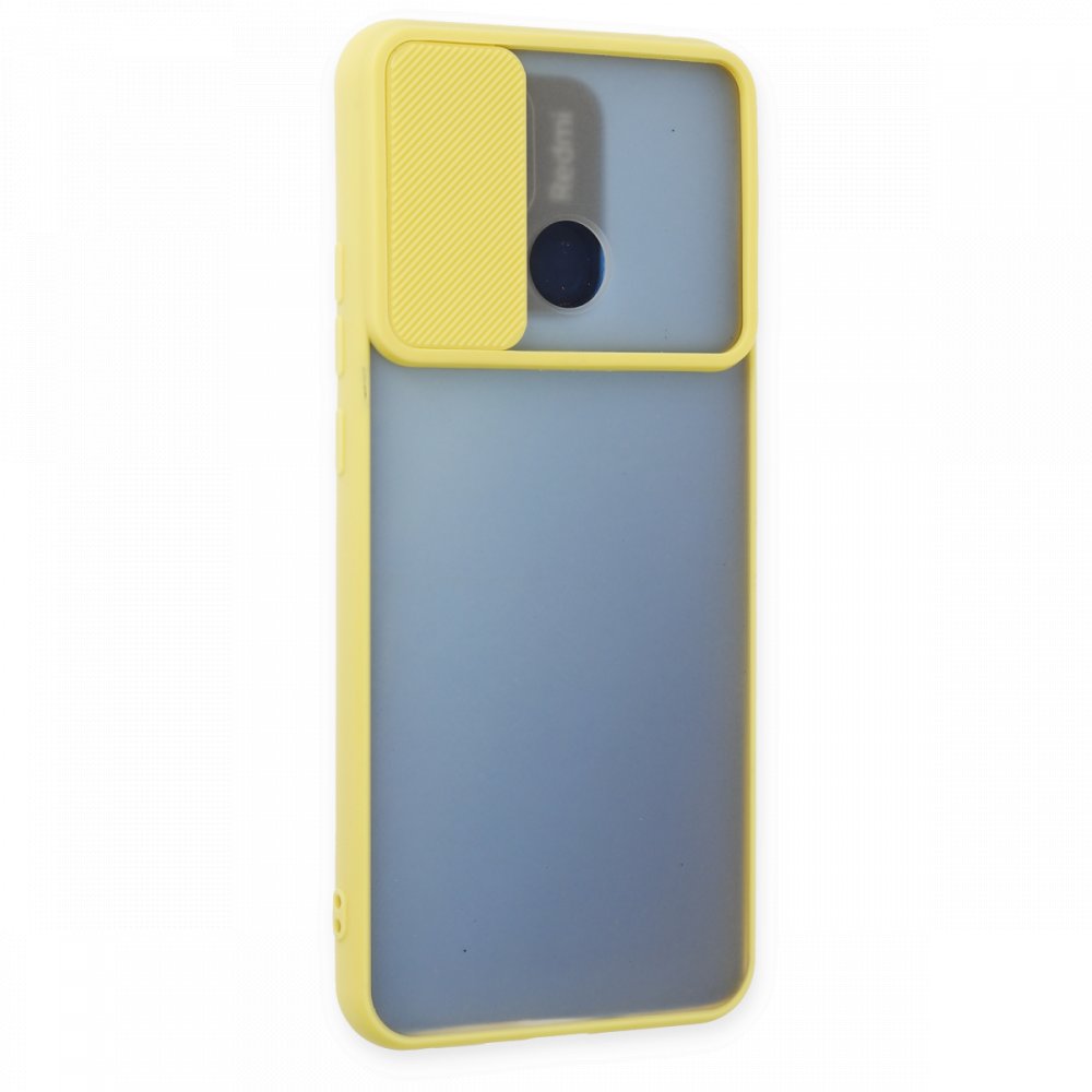 Xiaomi Poco C40 Kılıf Palm Buzlu Kamera Sürgülü Silikon - Sarı Xiaomi Poco C40 Kılıf Palm Buzlu Kamera Sürgülü Silikon - Sarı