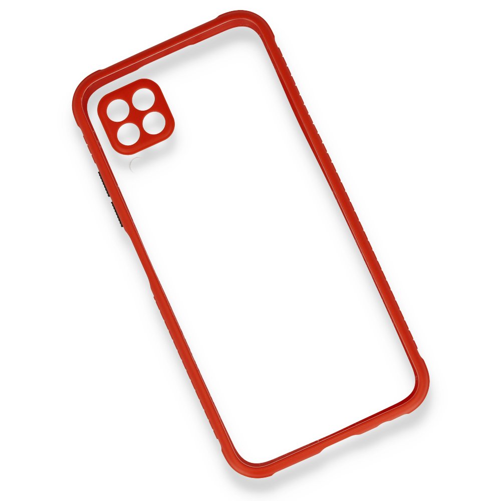 Huawei P40 Lite Kılıf Miami Şeffaf Silikon - Kırmızı  Huawei P40 Lite Kılıf Miami Şeffaf Silikon - Kırmızı