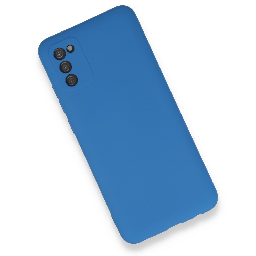  Samsung Galaxy A03S Kılıf Nano içi Kadife Silikon - Mavi