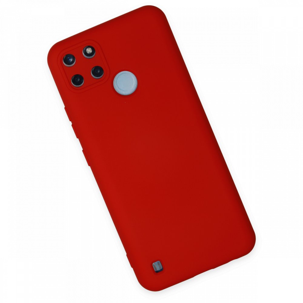  Realme C21Y Kılıf Nano içi Kadife Silikon - Kırmızı