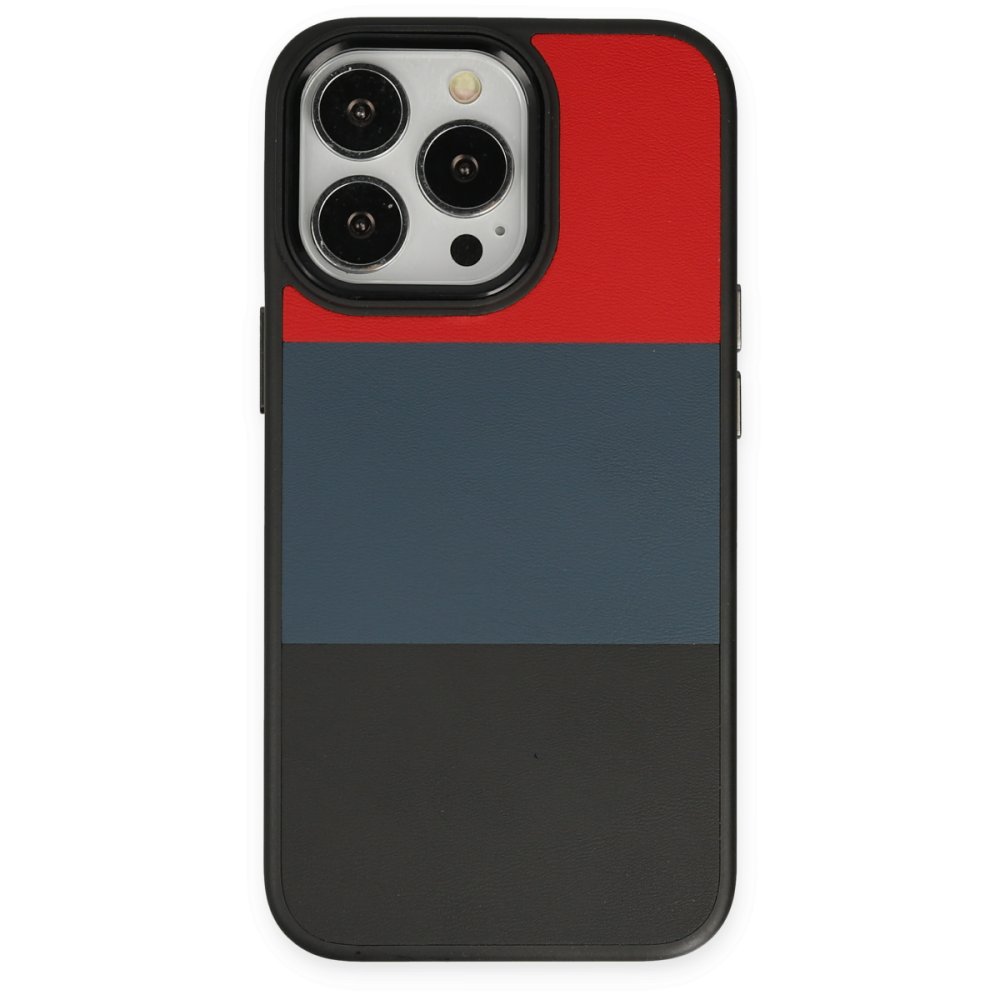  iPhone 14 Pro Max Kılıf King Kapak - Kırmızı-Siyah