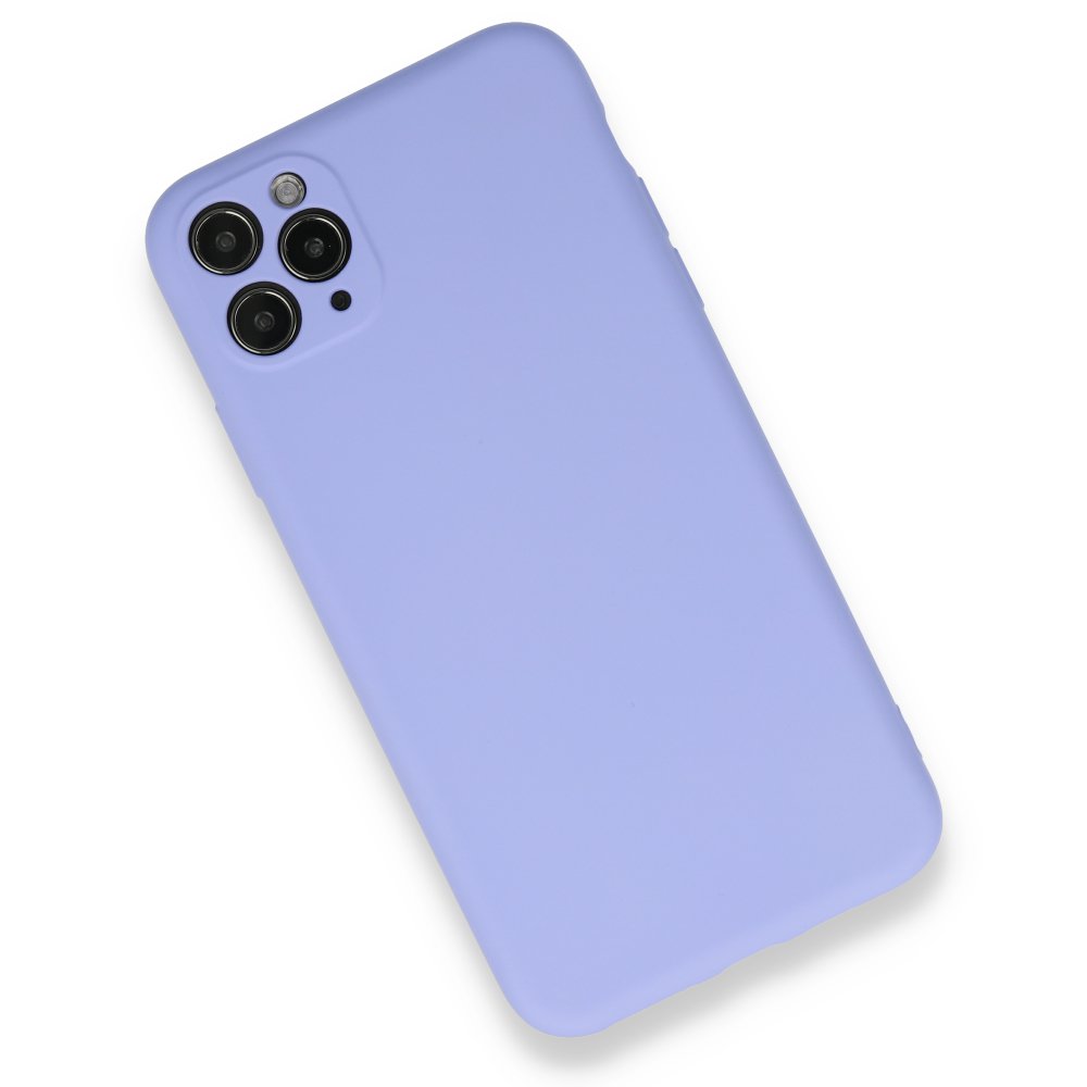  iPhone 11 Pro Max Kılıf Nano içi Kadife Silikon - Lila