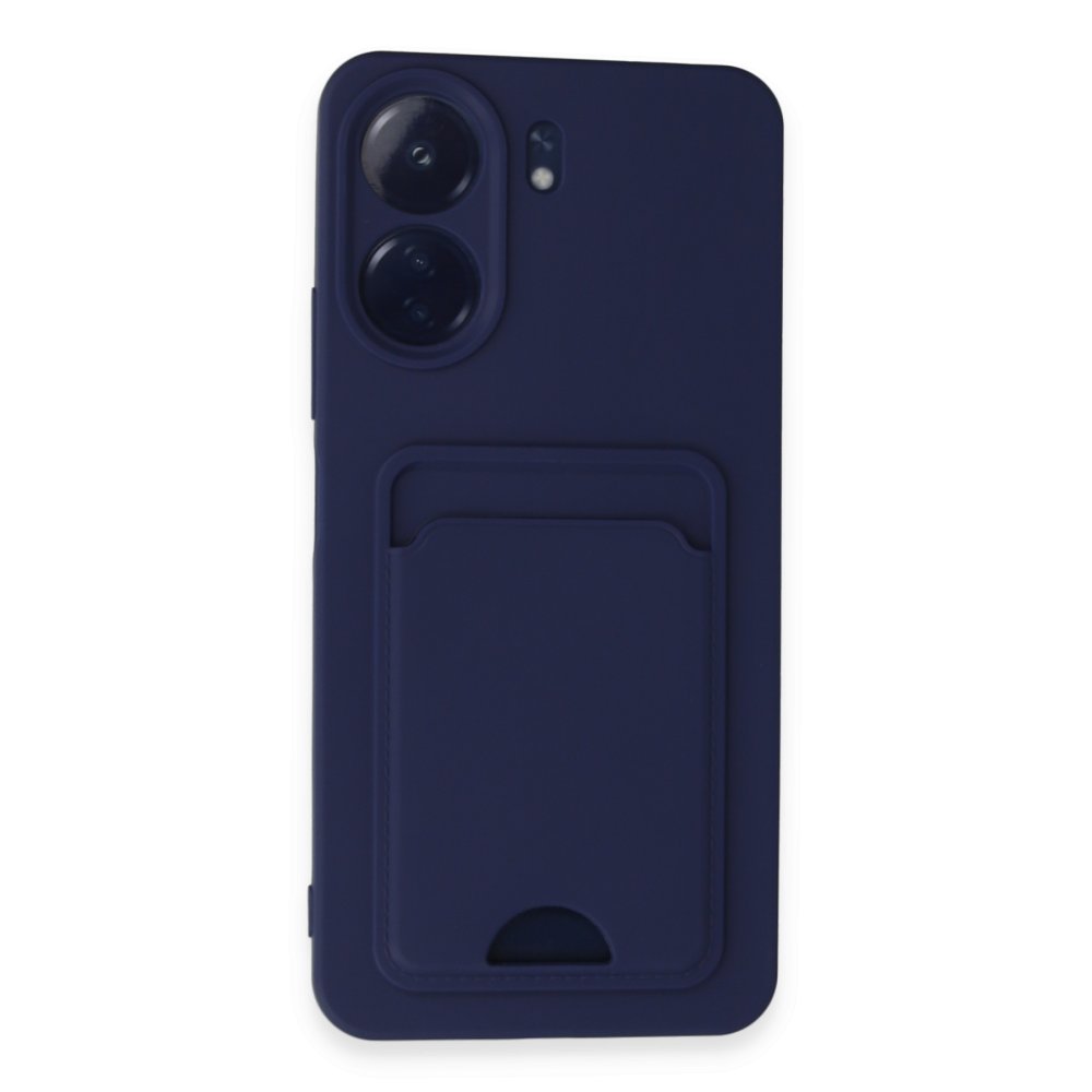  Xiaomi Poco C65 Kılıf Kelvin Kartvizitli Silikon - Lacivert