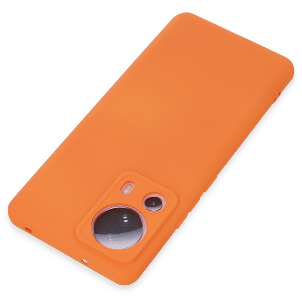Xiaomi Mi 13 Lite Kılıf Nano içi Kadife Silikon - Turuncu Xiaomi Mi 13 Lite Kılıf Nano içi Kadife Silikon - Turuncu