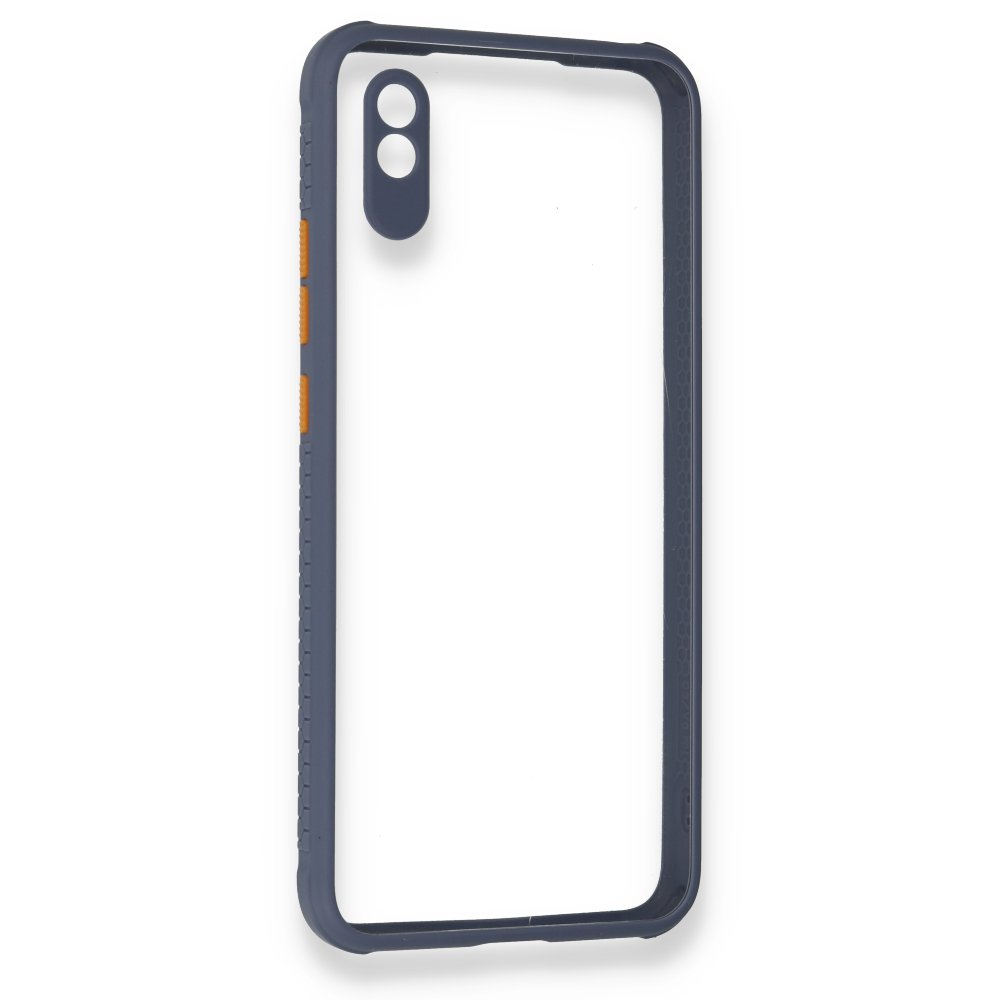 Redmi 9A Kılıf Miami Şeffaf Silikon - Gri Redmi 9A Kılıf Miami Şeffaf Silikon - Gri