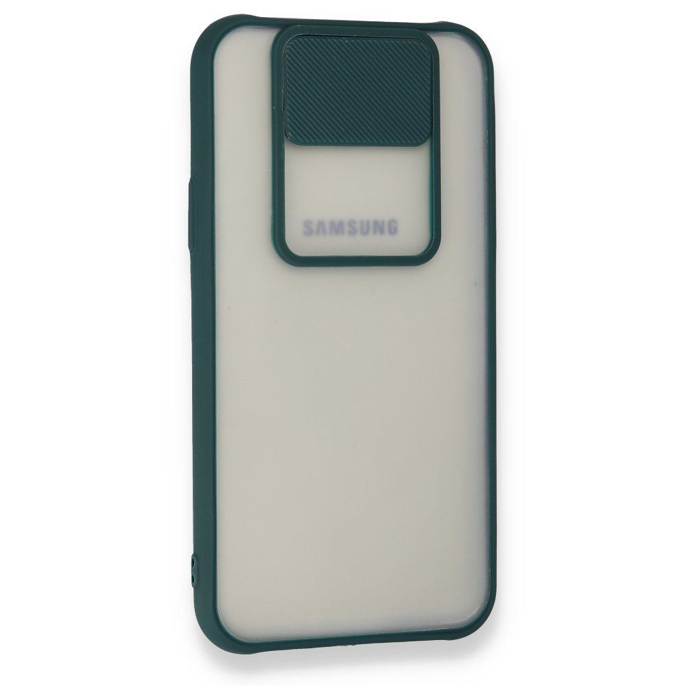  Samsung Galaxy J7 Kılıf Palm Buzlu Kamera Sürgülü Silikon - Yeşil