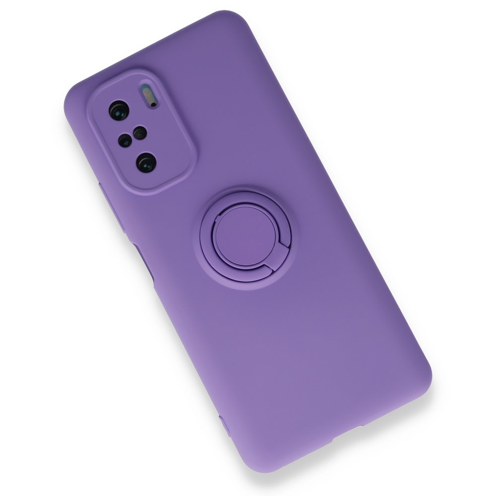 Redmi K40 Kılıf Viktor Yüzüklü Silikon - Mor Redmi K40 Kılıf Viktor Yüzüklü Silikon - Mor