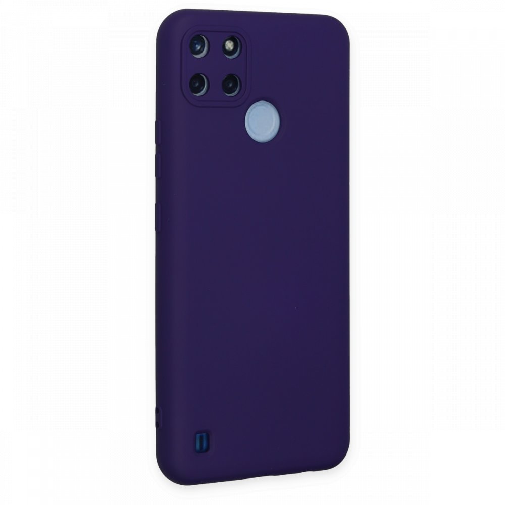  Realme C21Y Kılıf Nano içi Kadife Silikon - Mor