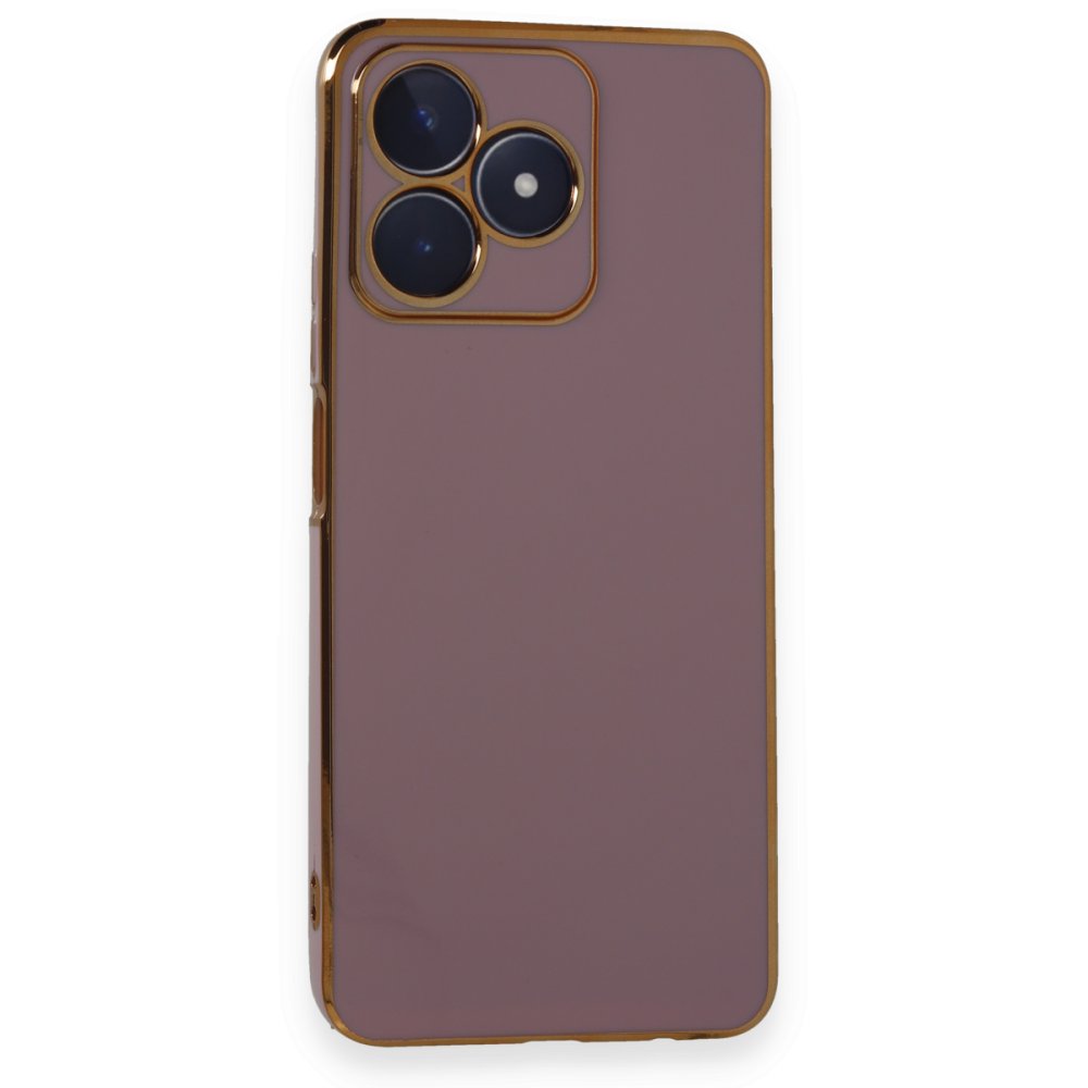 Realme C53 Kılıf Volet Silikon - Mor Realme C53 Kılıf Volet Silikon - Mor