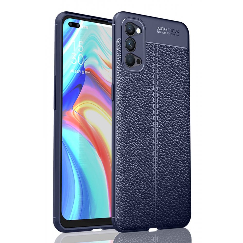  Oppo Reno 4 Kılıf Auto Focus Kapak - Lacivert