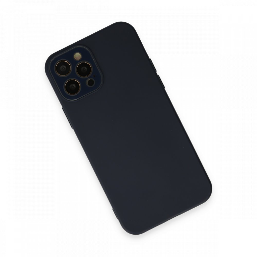  iPhone 12 Pro Kılıf Lansman Glass Kapak - Lacivert