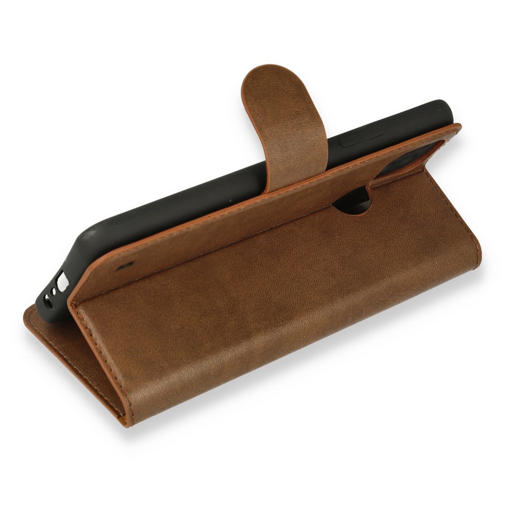 Realme C21 Kılıf Trend S Plus Kapaklı Kılıf - Taba Realme C21 Kılıf Trend S Plus Kapaklı Kılıf - Taba