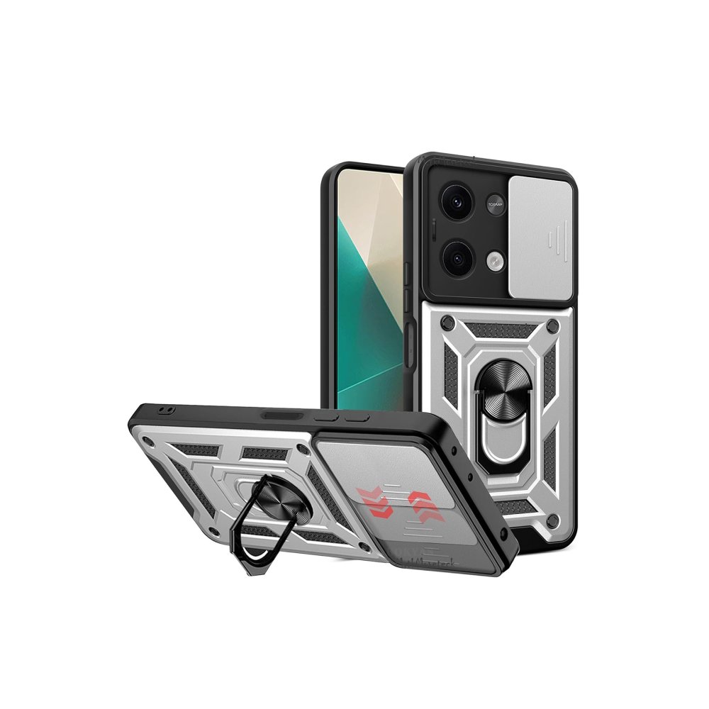 Redmi Note 13 Pro 5G Kılıf Pars Lens Yüzüklü Silikon - Gümüş Redmi Note 13 Pro 5G Kılıf Pars Lens Yüzüklü Silikon - Gümüş