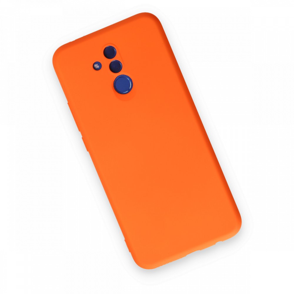  Huawei Mate 20 Lite Kılıf Nano içi Kadife Silikon - Turuncu