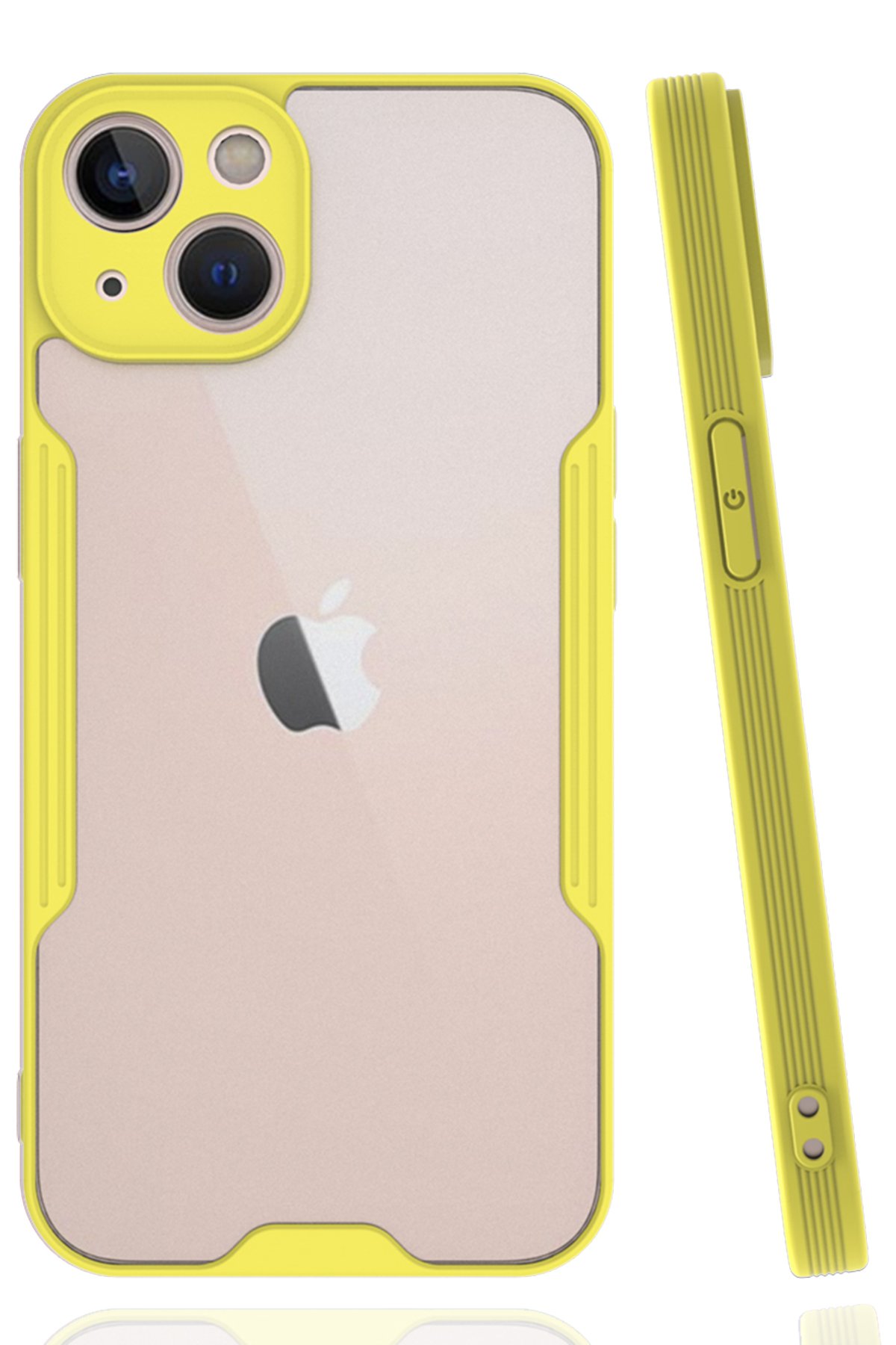  iPhone 14 Plus Kılıf Platin Silikon - Sarı