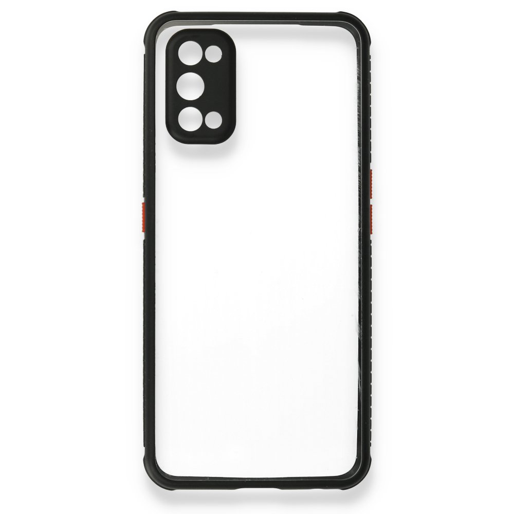 Realme 7 Pro Kılıf Miami Şeffaf Silikon - Siyah  Realme 7 Pro Kılıf Miami Şeffaf Silikon - Siyah