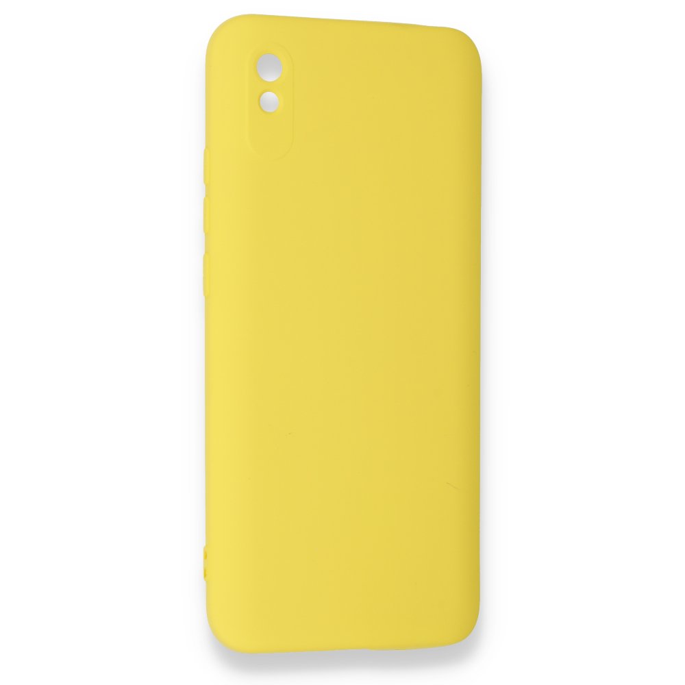 Redmi 9A Kılıf Nano içi Kadife Silikon - Sarı Redmi 9A Kılıf Nano içi Kadife Silikon - Sarı