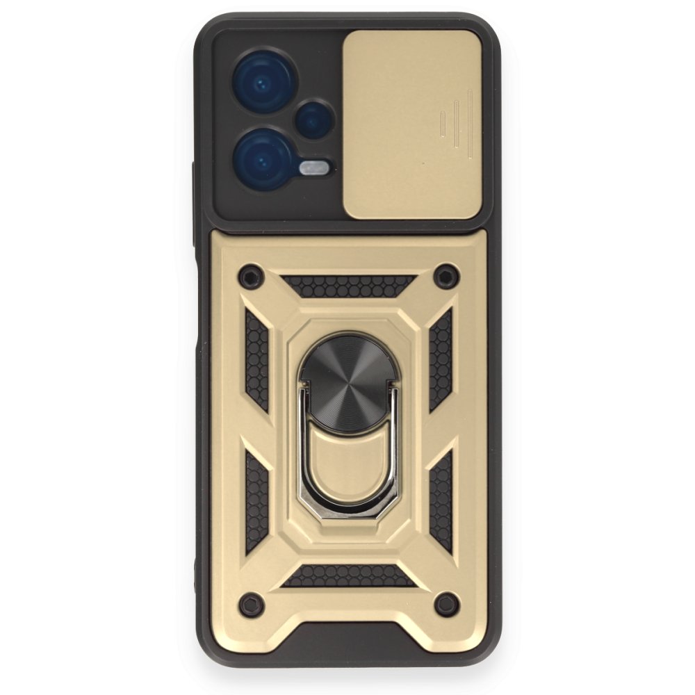 Xiaomi Poco X5 5G Kılıf Pars Lens Yüzüklü Silikon - Gold Xiaomi Poco X5 5G Kılıf Pars Lens Yüzüklü Silikon - Gold