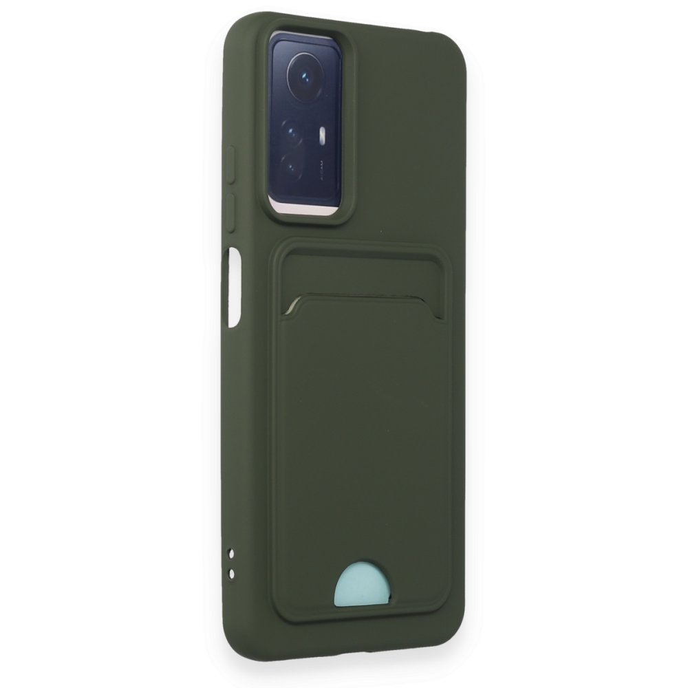 Redmi Note 12S Kılıf Kelvin Kartvizitli Silikon - Koyu Yeşil