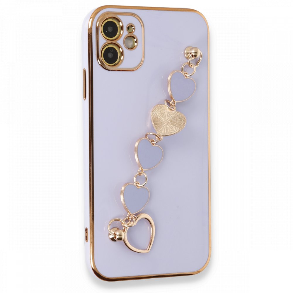  iPhone 12 Kılıf Esila Silikon - Lila