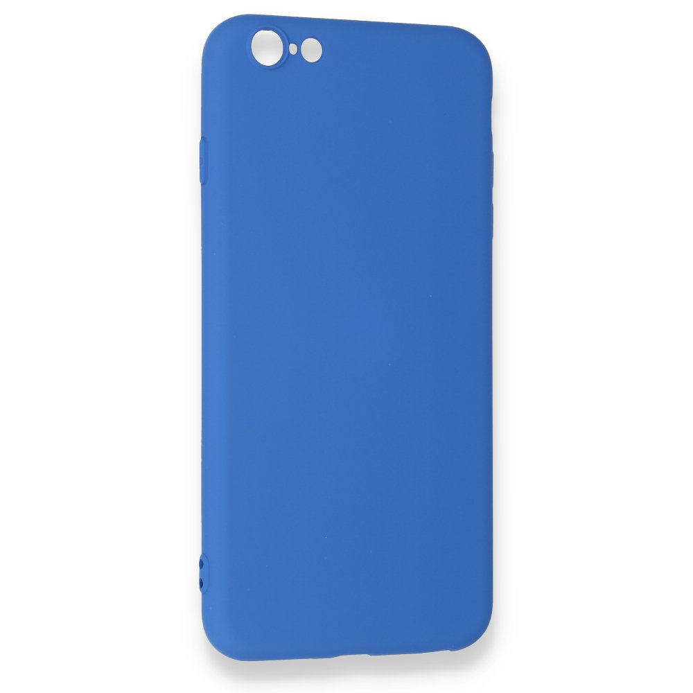 iPhone 6 Plus Kılıf Nano içi Kadife Silikon - Mavi iPhone 6 Plus Kılıf Nano içi Kadife Silikon - Mavi