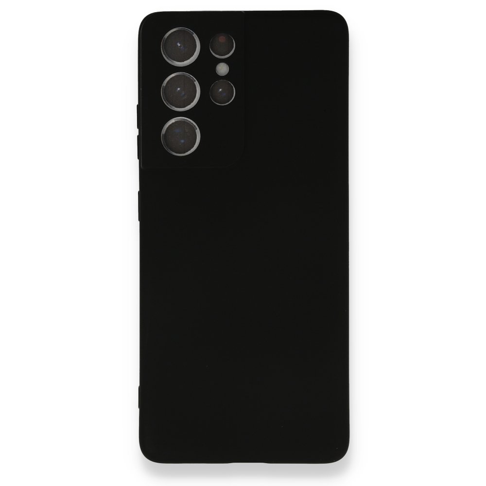  Samsung Galaxy S21 Ultra Kılıf Nano içi Kadife Silikon - Siyah