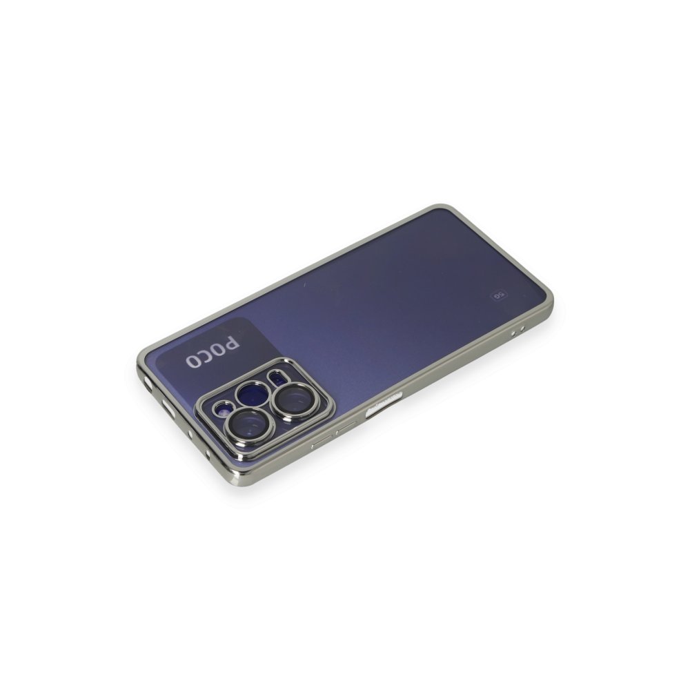Xiaomi Poco X5 Pro 5G Kılıf Razer Lensli Silikon - Gümüş  Xiaomi Poco X5 Pro 5G Kılıf Razer Lensli Silikon - Gümüş