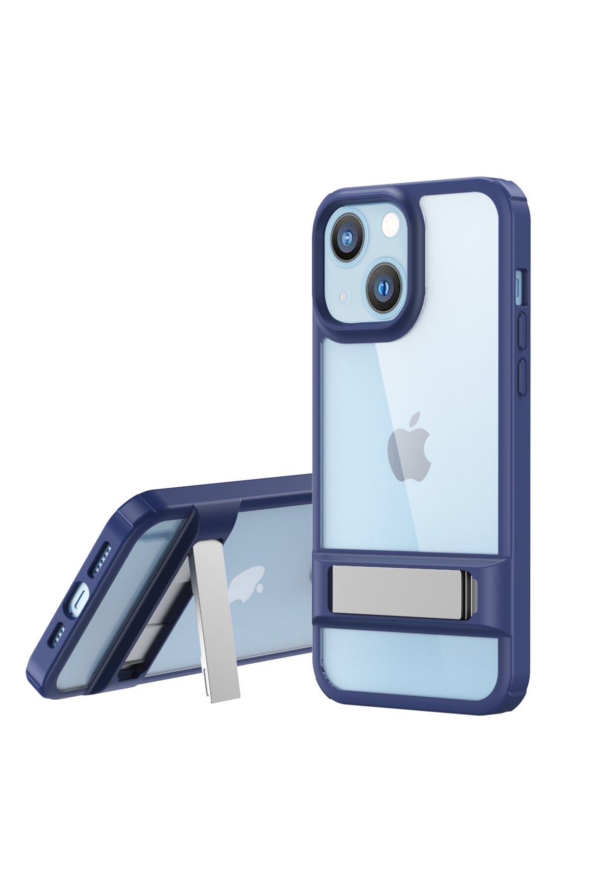  iPhone 14 Plus Kılıf Rolet Stand Kapak - Lacivert