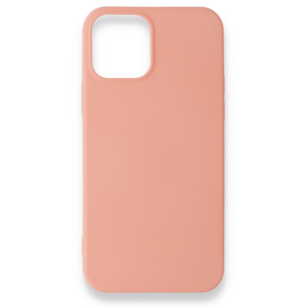  iPhone 12 Kılıf First Silikon - Pudra
