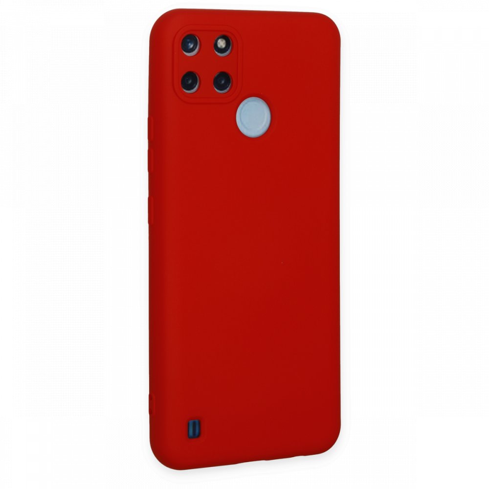  Realme C21Y Kılıf Nano içi Kadife Silikon - Kırmızı