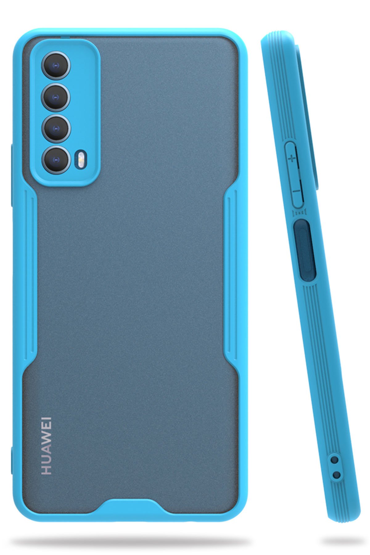 Huawei P Smart 2021 Kılıf Platin Silikon - Mavi  Huawei P Smart 2021 Kılıf Platin Silikon - Mavi