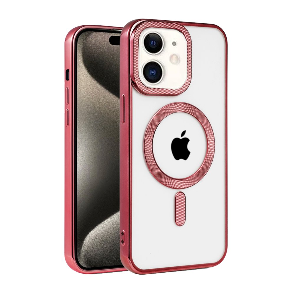 iPhone 11 Kılıf Kronos Magsafe Kapak - Kırmızı iPhone 11 Kılıf Kronos Magsafe Kapak - Kırmızı