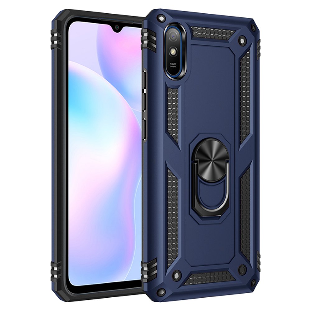 Redmi 9A Kılıf Sofya Yüzüklü Silikon Kapak - Lacivert Redmi 9A Kılıf Sofya Yüzüklü Silikon Kapak - Lacivert