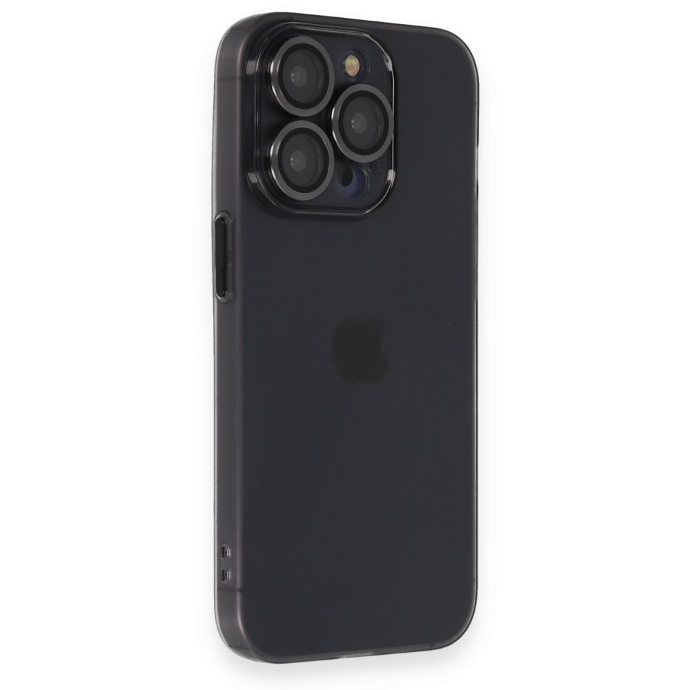  iPhone 13 Pro Max Kılıf Luko Lens Silikon - Siyah